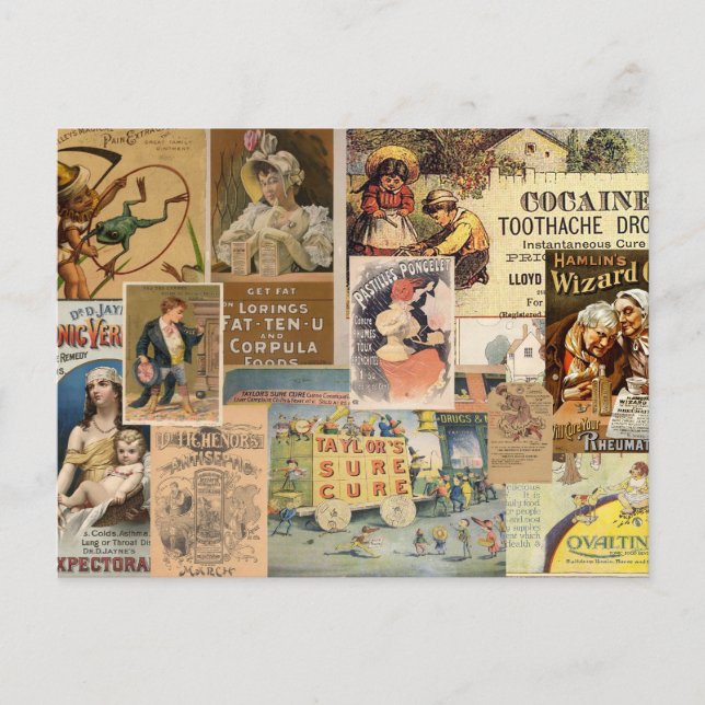 Postal Collage medicamentoso (Anverso)