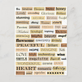 Postal Collage mots positifs