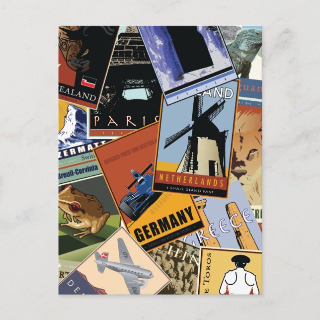 Postal Collage mundial (Anverso)