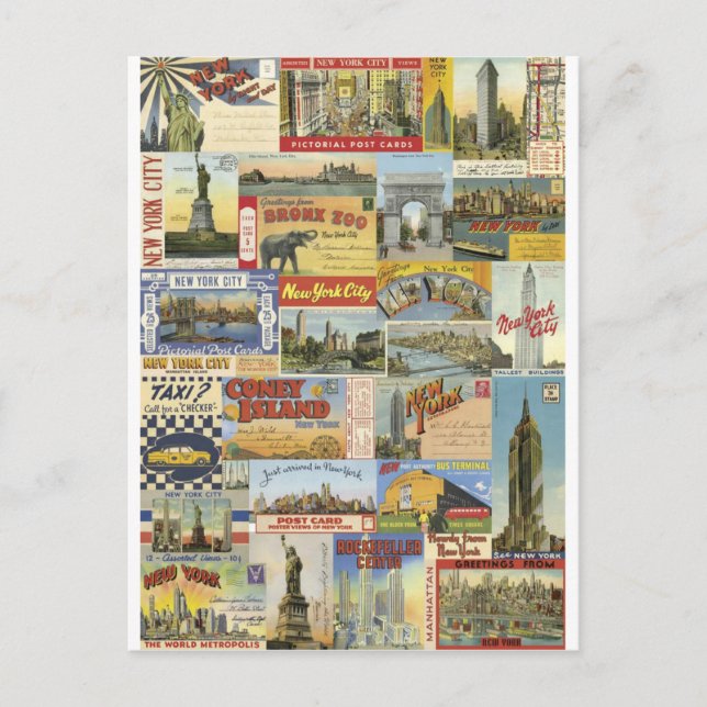Postal Collage New York (Anverso)