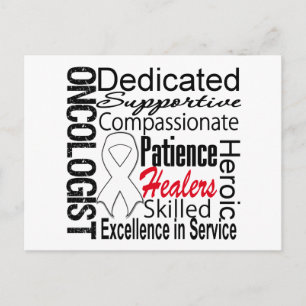 Postal Collage oncólogo contra el cáncer de pulmón