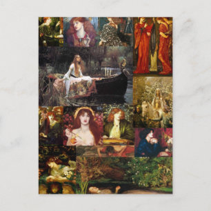 Postal Collage pre-Raphaelite