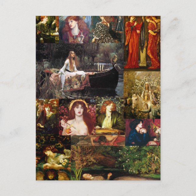 Postal Collage pre-Raphaelite (Anverso)