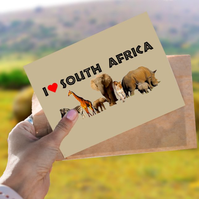 Postal Collage sobre la vida salvaje en Sudáfrica (Subido por el creador)