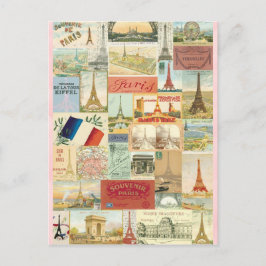 Postal Collage souvenirs de Paris