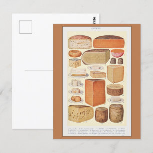 Postal Collage vintage de quesos domésticos, Beeton, 1923