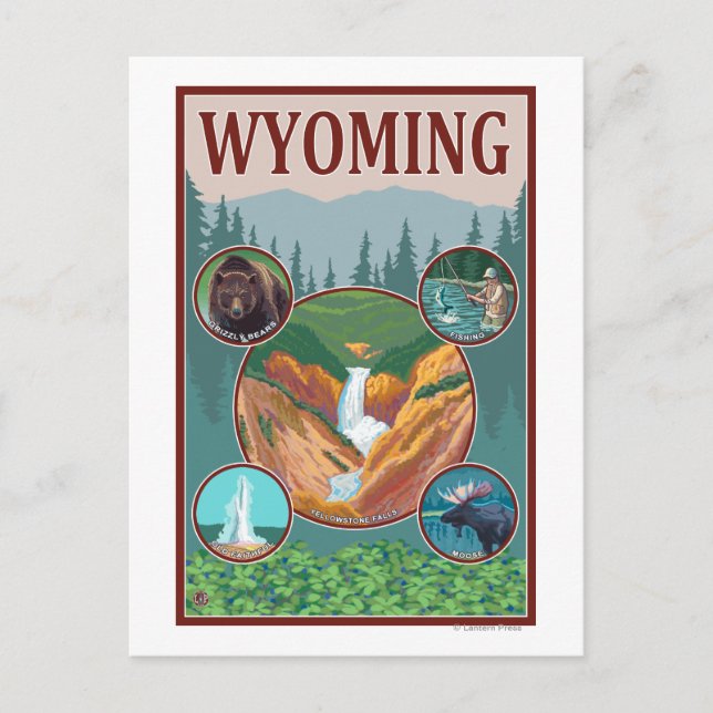 Postal Collage Wyoming (Anverso)