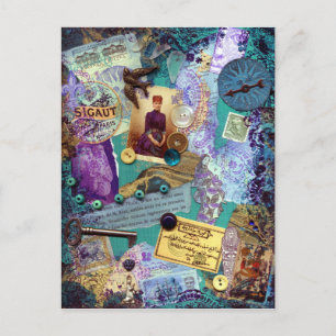 Postal collaged - Souvenirs