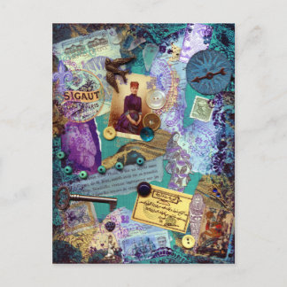 Postal collaged - Souvenirs