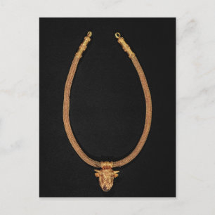 Postal Collar con un colgante de cabeza humana