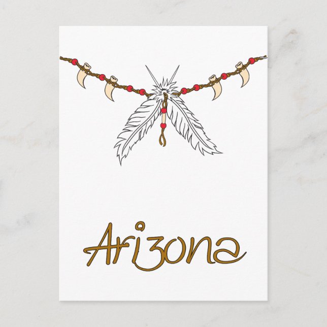 Postal Collar de plumas (Anverso)