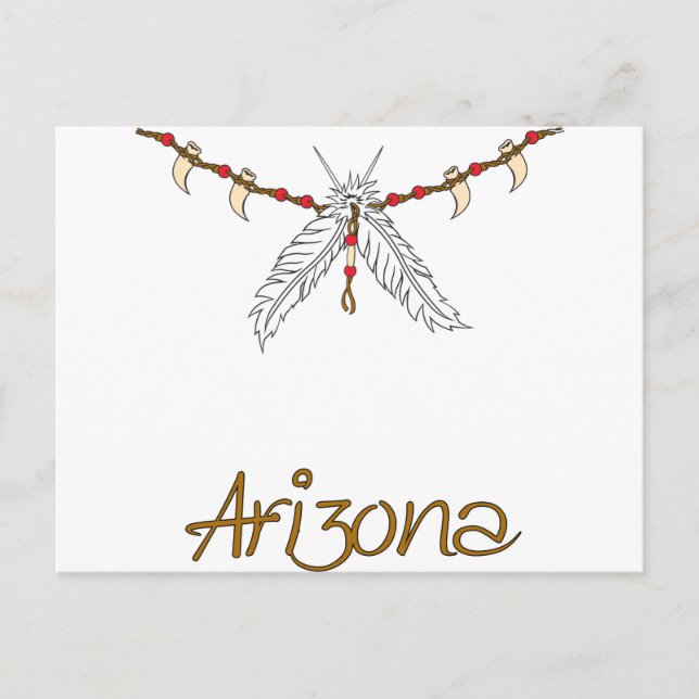 Postal Collar de plumas (Anverso)