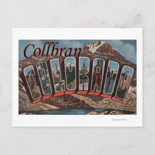 Postal Collbran, Colorado - Escenas de letras grandes