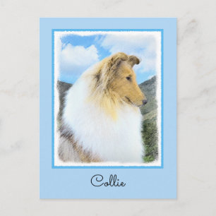 Postal Collie in Mountains (Rough) Pintura - Perro Art