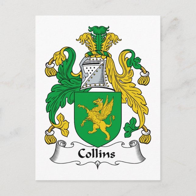 Postal Collins Family Crest (Anverso)