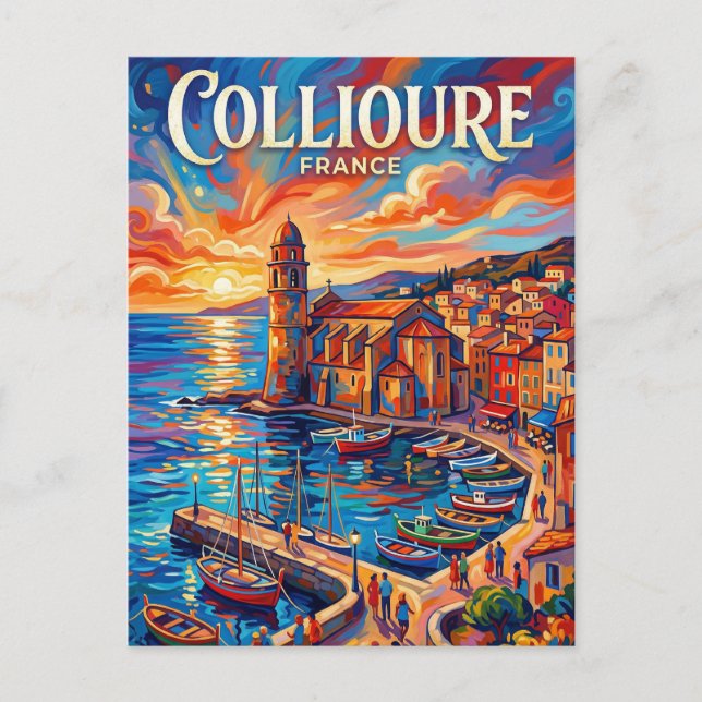 Postal Collioure Francia (Anverso)