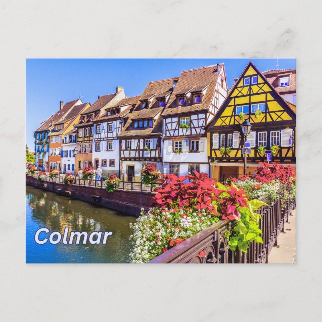 Postal Colmar, Francia Petite el canal de agua de Venecia (Anverso)