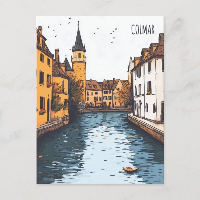 Postal Colmar Francia Viajes (Anverso)