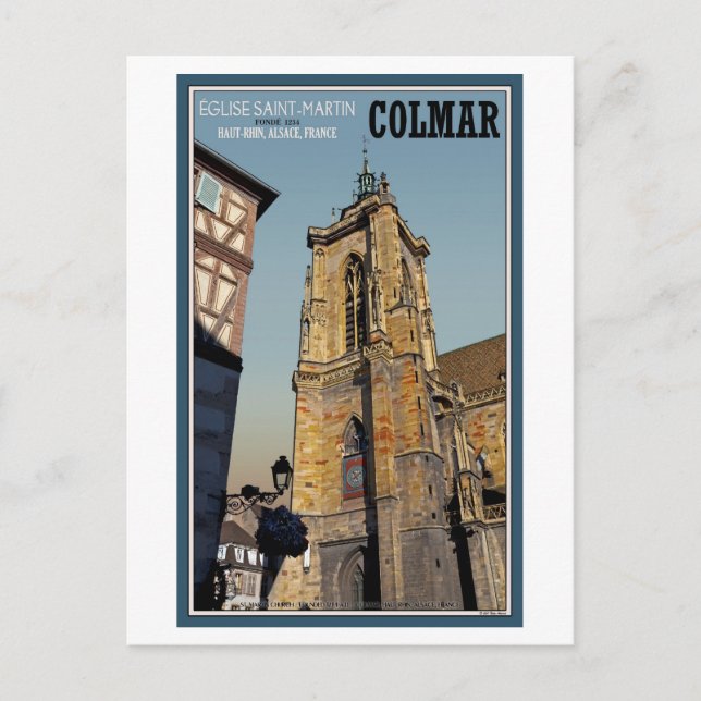 Postal Colmar - Iglesia de San Martín (Anverso)