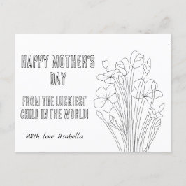 Postal Coloca tu personalizado el Día de la Madre