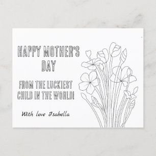 Postal Coloca tu personalizado el Día de la Madre