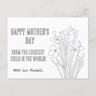 Postal Coloca tu personalizado el Día de la Madre