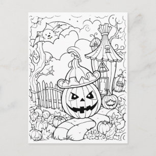 Postal Coloca tu propio Jack-o-Lantern