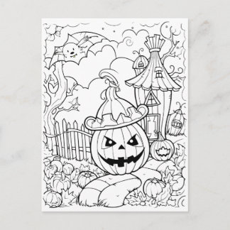 Postal Coloca tu propio Jack-o-Lantern