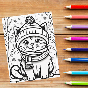 Postal ¡Coloca Tu Propio! Winter Kitten
