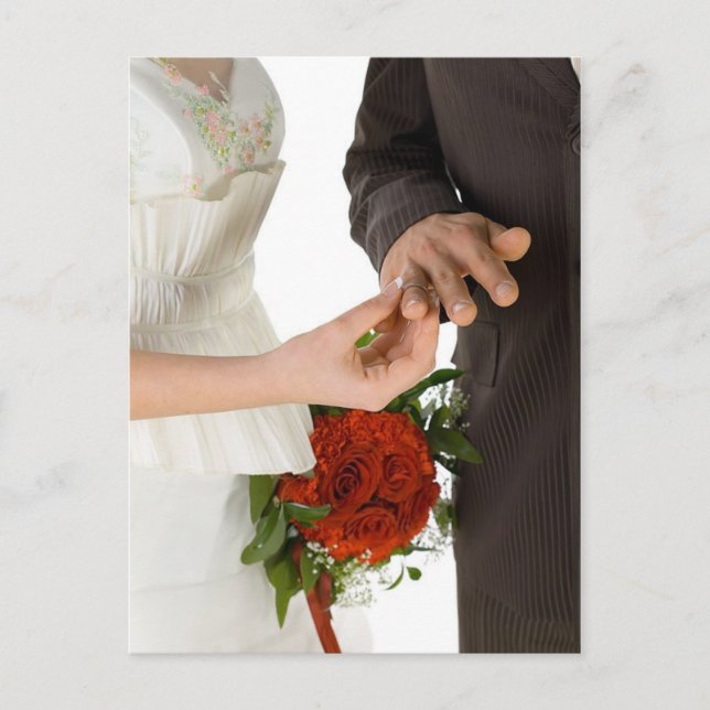 Postal Colocar el anillo en el dedo (Anverso)