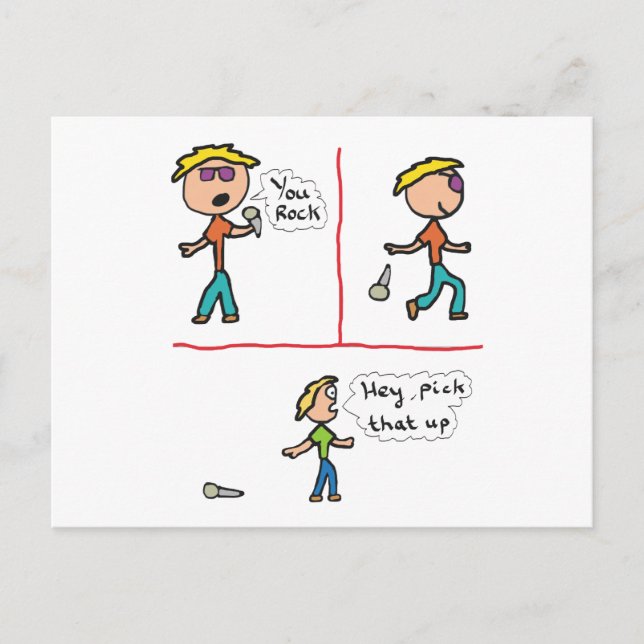 Postal Colocar el micrófono (Anverso)