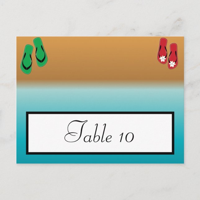 Postal Colocar escritura con sus sandalias en la platafor (Anverso)