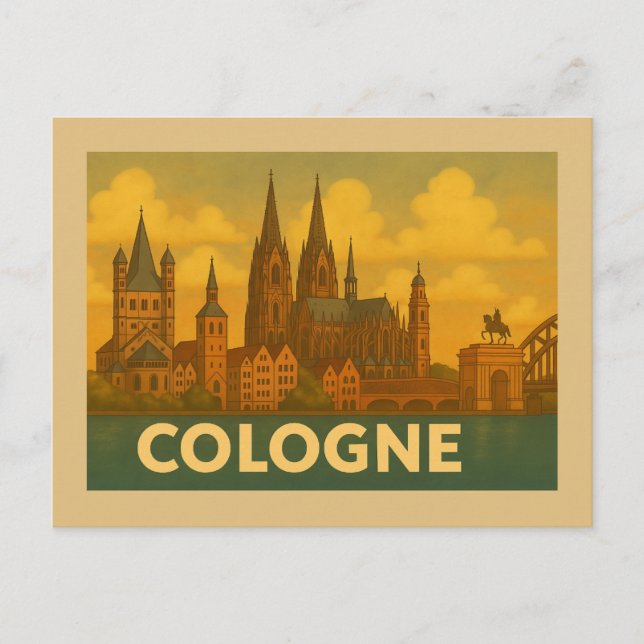 Postal Cologne Germany City Art (Anverso)
