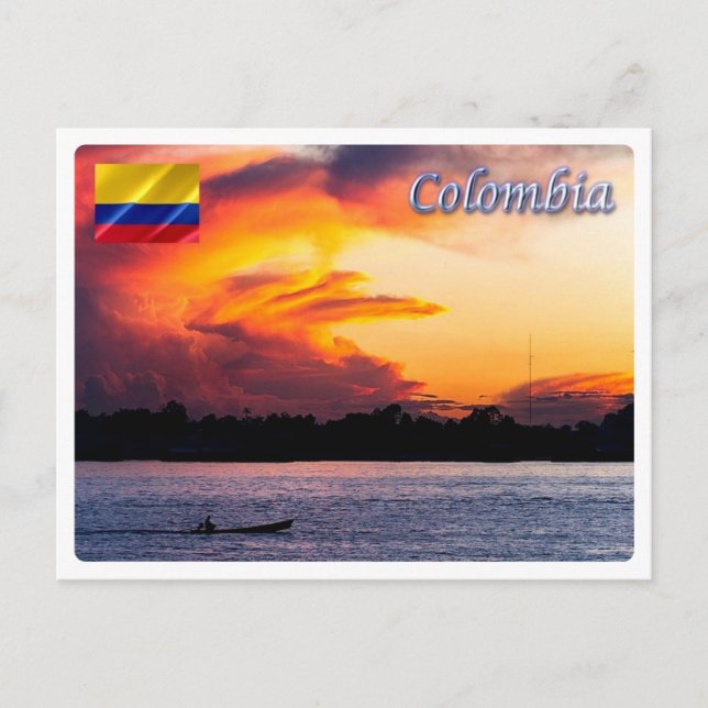 Postal Colombia - Atardecer - (Anverso)