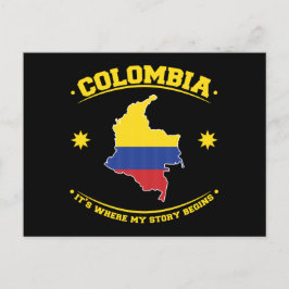 Postal Colombia Colombian Flag Heritage Pride