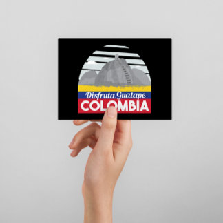 Postal Colombia Guatape Vintage Travel