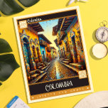 Postal Colombia | Pintura de época<br><div class="desc">Embarque en un viaje a través de los vibrantes paisajes de Colombia con nuestra cautivadora postal de pintura vintage. Este exquisito ilustracion exuda la esencia del rico tapiz cultural colombiano, retratado en un estilo de pintura vintage que resuena con pinceladas expresivas y una paleta de colores vívida. A medida que...</div>