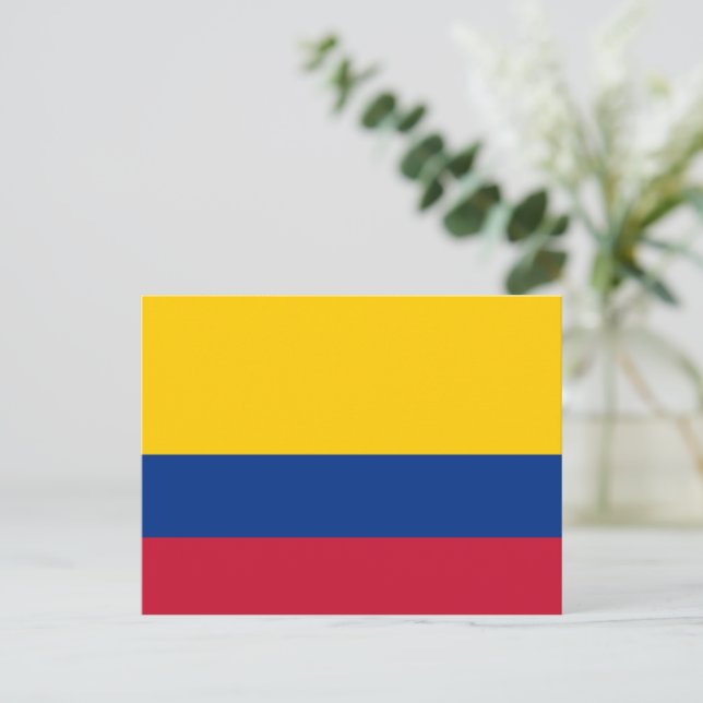 Postal Colombian flag (Anverso de pie)