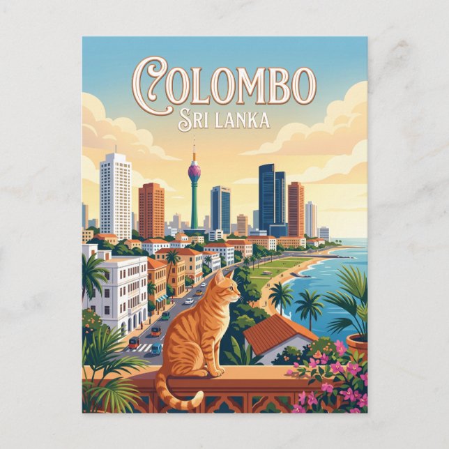 Postal Colombo Sri Lanka (Anverso)
