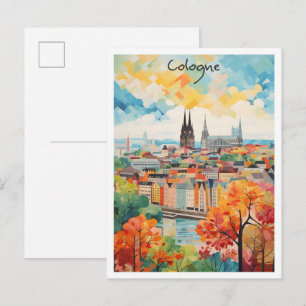 Postal Colonia Alemania Arte Viaje 
