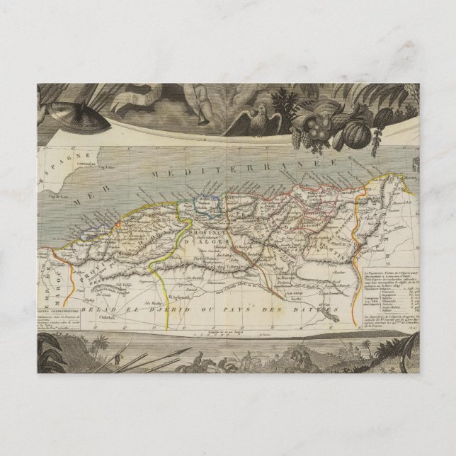 Postal Colonia francesa Argelia (Anverso)