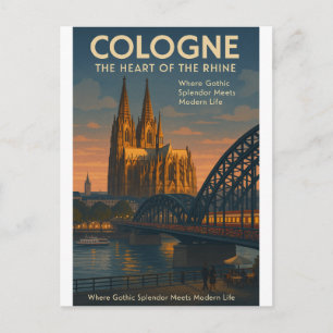 Postal Colonia (Köln), Alemania Viaje