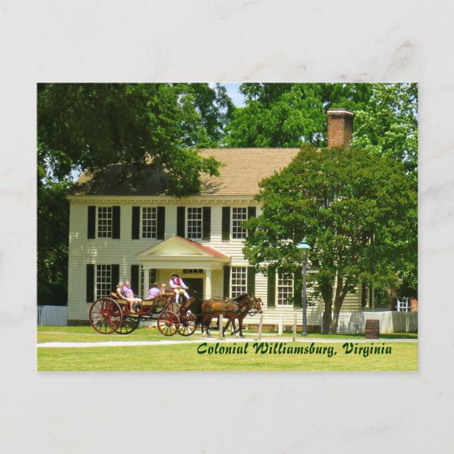 Postal Colonial Williamsburg, Virginia Postcard (Anverso)