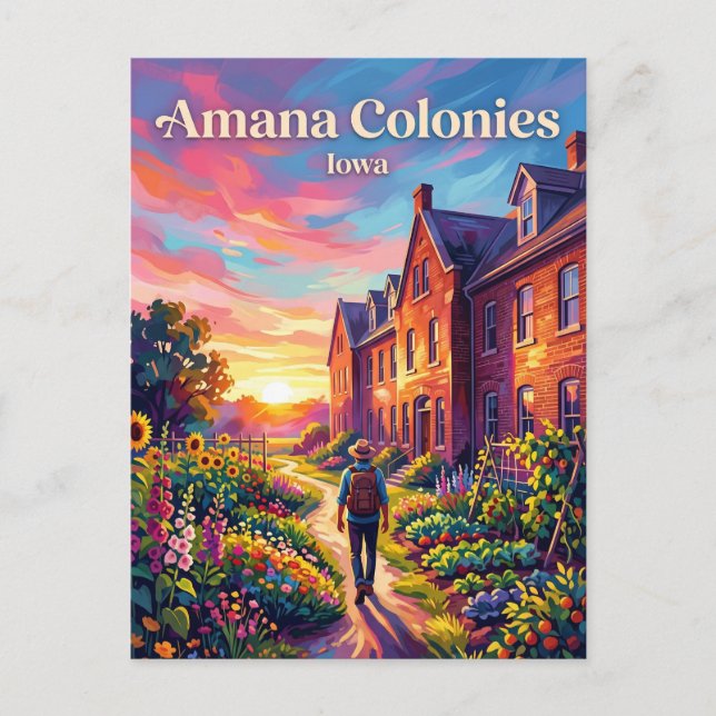 Postal Colonias Amana EE. UU. (Anverso)