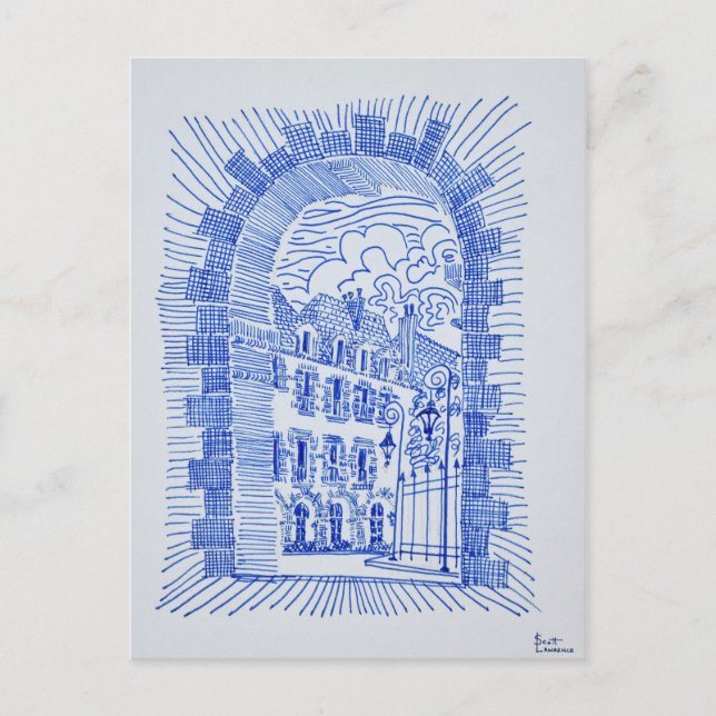 Postal Coloque DES los Vosgos el | Marais, París, Francia (Anverso)