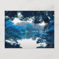 Color azul hecho fresco, naturaleza única, lago