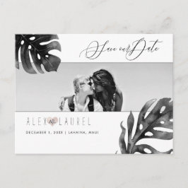 Postal Color de agua de PixDezines Negro+Blanco, Guardar