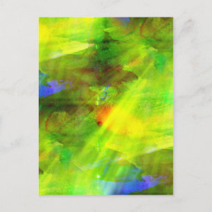 Postal color de fondo abstracto transparente verde, amari