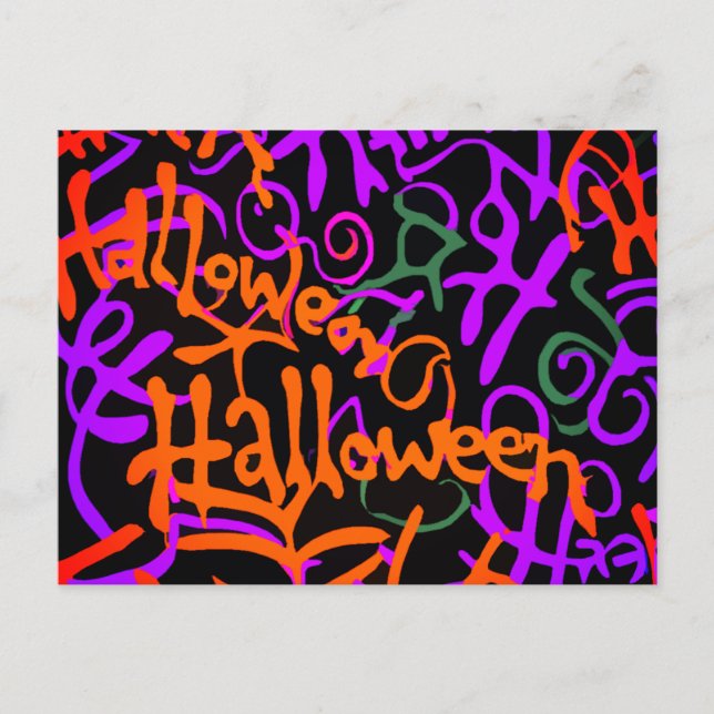 Postal Color de Halloween (Anverso)