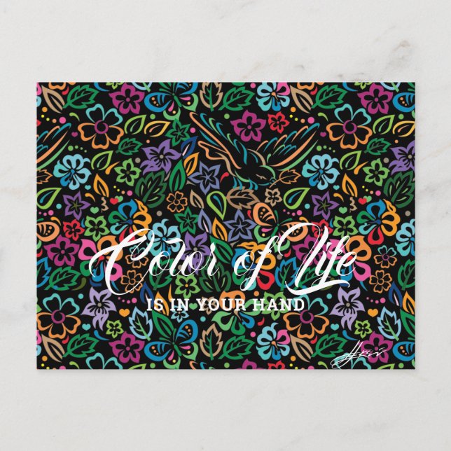 Postal Color de la vida (Anverso)